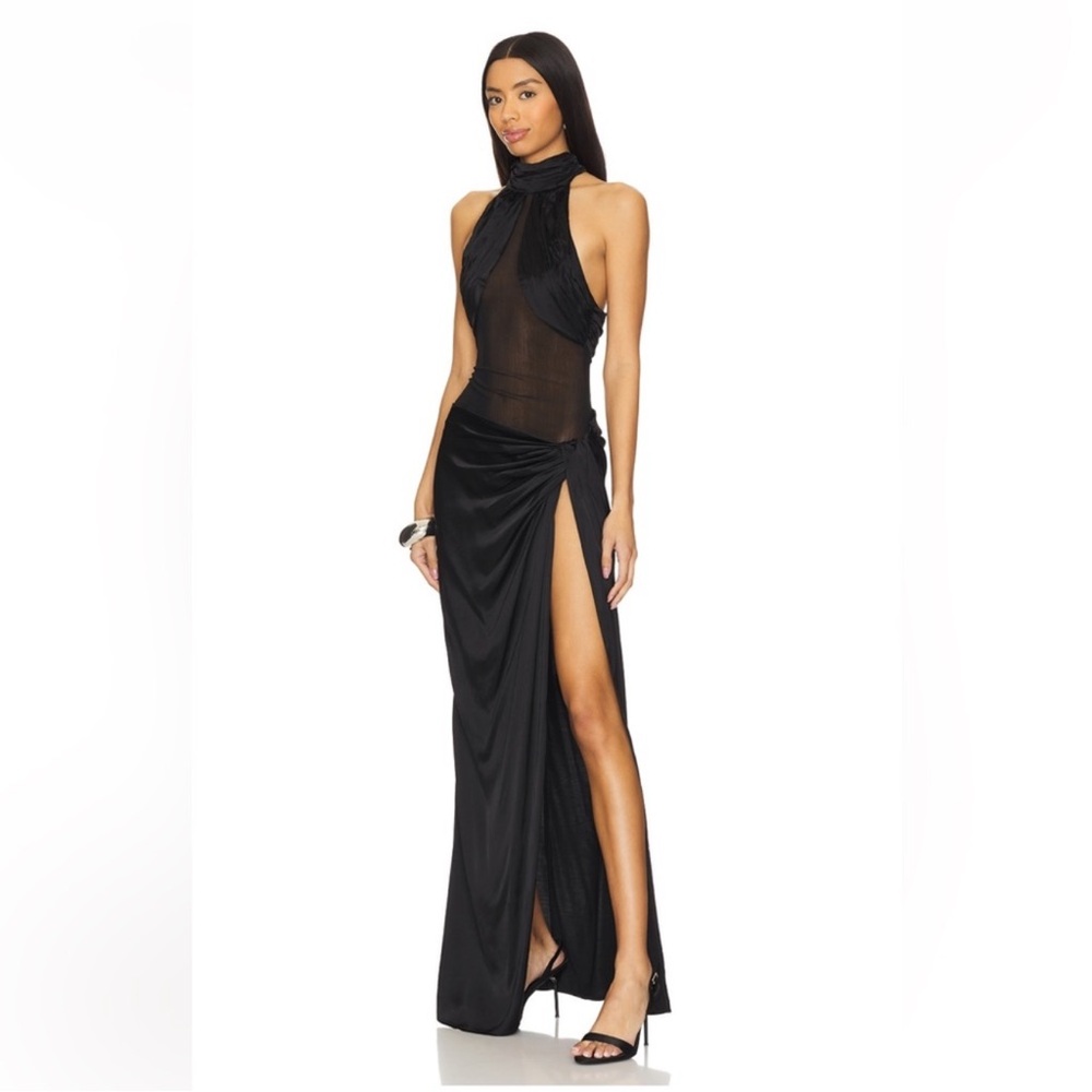 h:ours Raine Maxi Dress in Black - Picture 2 of 10